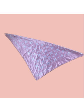 Juicy Couture Pink Monogram Scarf Y2K Bandana Satin Logo Print